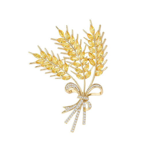 The Fashionable and elegant harvest wheat ear brooch for women