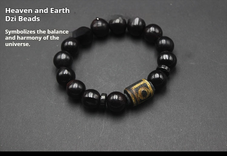 Handcrafted Wild Soapberry Dzi Bead Empowered Luck-Changing Bracelet